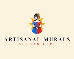 Filipina Filipiniana Dress logo design