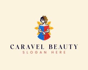 Filipina Filipiniana Dress logo design