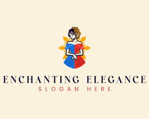 Filipina Filipiniana Dress logo design