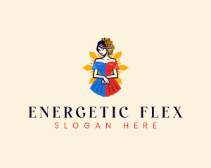 Filipina Filipiniana Dress logo design