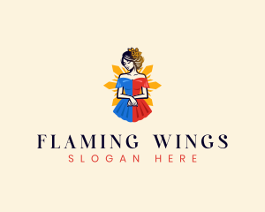 Filipina Filipiniana Dress logo design