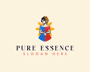 Filipina Filipiniana Dress logo design