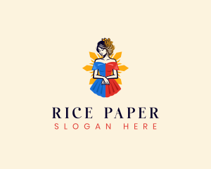 Filipina Filipiniana Dress logo design