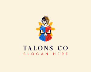 Filipina Filipiniana Dress logo design