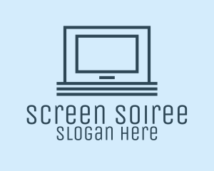 Blue Flat Screen TV  logo design