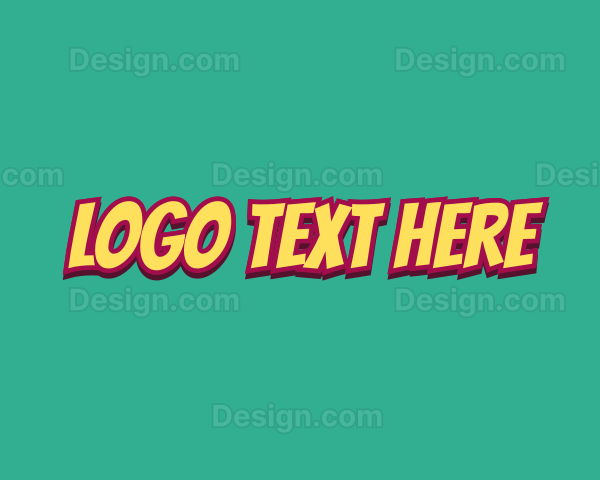 Retro Cartoon Comic Logo