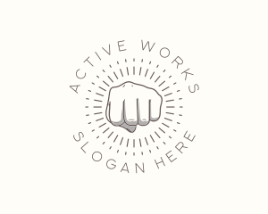 Hand Power Punch logo design