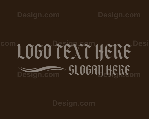 Gothic Wave Wordmark Logo