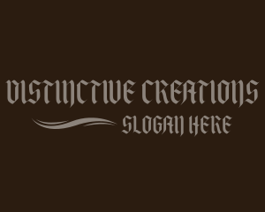 Gothic Wave Wordmark logo design