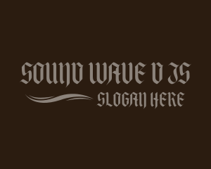 Gothic Wave Wordmark logo design