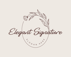 Floral Beauty Signature logo design