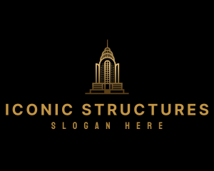 Art Deco Building Structure logo design