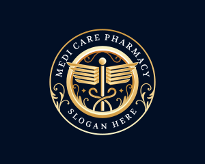 Caduceus Paramedic Pharmacy logo design