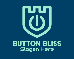 Power Button Shield  logo design