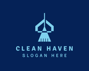 House Broom Cleaning  logo design