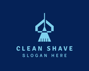 House Broom Cleaning  logo design