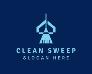 House Broom Cleaning  logo design