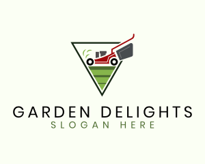 Lawn Mower Gardening Yard logo design