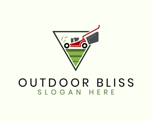 Lawn Mower Gardening Yard logo design