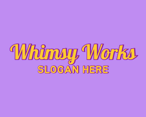 Colorful Quirky Wordmark logo design