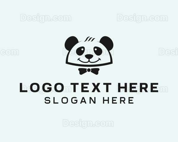 Panda Waiter Food Logo