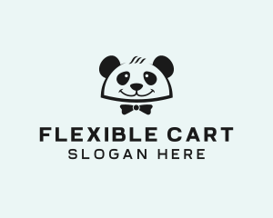 Panda Waiter Food logo design