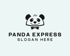 Panda Waiter Food logo design