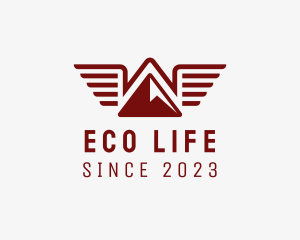 Outdoor Mountain Camp Wings logo design