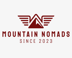 Outdoor Mountain Camp Wings logo design