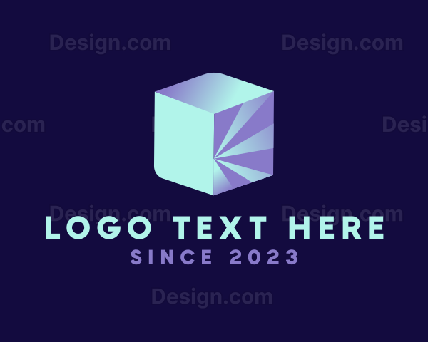 Digital 3D Cube Logo