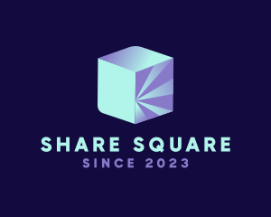 Digital 3D Cube  logo design