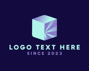 3d - Digital 3D Cube logo design