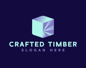 Digital 3D Cube  logo design