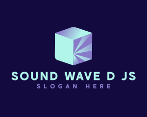 Digital 3D Cube  logo design