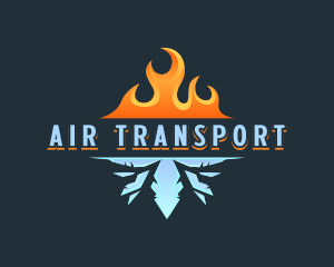 Ice Fire HVAC logo design