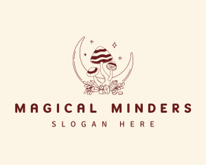 Magical Moon Mushroom logo design