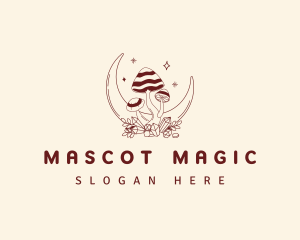 Magical Moon Mushroom logo design