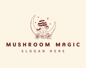 Magical Moon Mushroom logo design