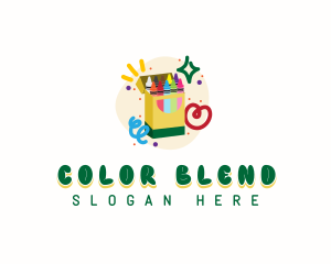 Nursery Coloring Crayon logo design