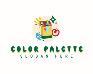 Nursery Coloring Crayon logo design