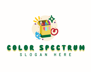 Nursery Coloring Crayon logo design