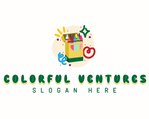 Nursery Coloring Crayon logo design