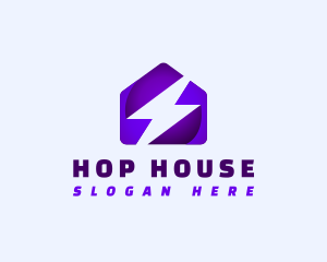 Electric Lightning House logo design