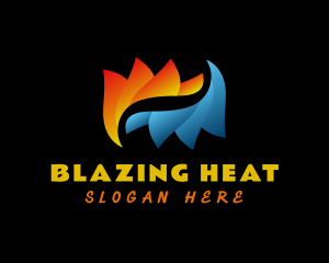 Heating Cooling Element logo design