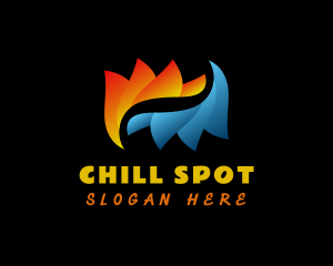 Heating Cooling Element logo design