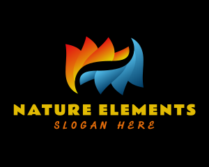 Heating Cooling Element logo design