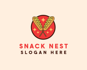 Snack Food Corndog logo design