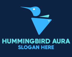 Blue Triangular Hummingbird logo