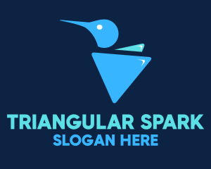 Blue Triangular Hummingbird logo