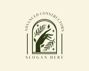 Skincare Hand Leaf Logo